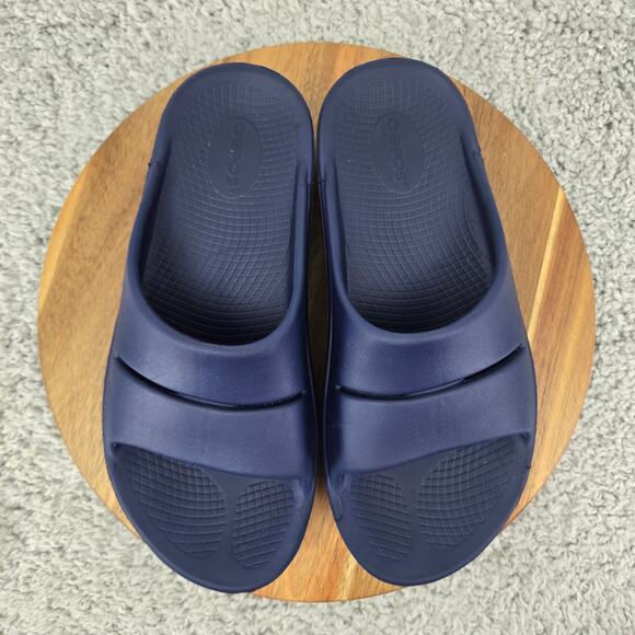 Oofos Ooahh Navy Recovery Comfort Casual Daily Lifestyle Slide Sandals Mens 8 - Picture 5 of 11